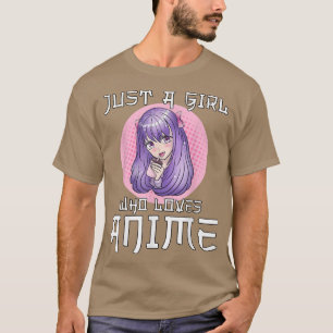 Gewoon een meisje dat van Anime Teen Girl Anime T- T-shirt