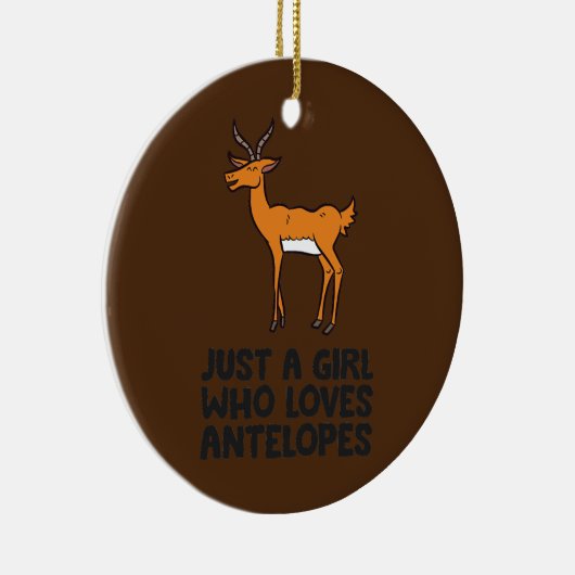 Gewoon een meisje dat van Antelopes houdt Keramisch Ornament (Rechts)