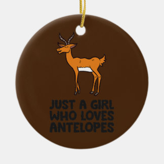 Gewoon een meisje dat van Antelopes houdt Keramisch Ornament