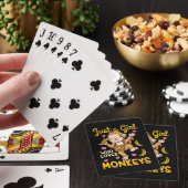 Gewoon een meisje dat van apen houdt pokerkaarten (Insitu)