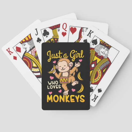 Gewoon een meisje dat van apen houdt pokerkaarten (Achterkant)