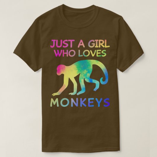 Gewoon een meisje dat van apen houdt... t-shirt (Design voorkant)