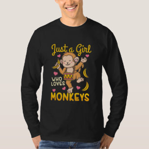 Gewoon een meisje dat van apen houdt t-shirt