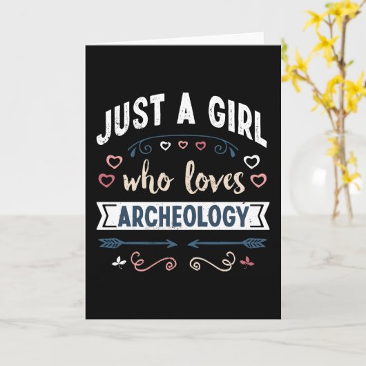 Gewoon een meisje dat van Archeology Funny Gifts h Kaart (Gele Bloem)