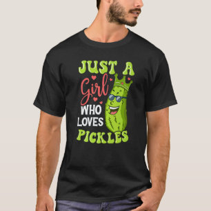Gewoon een meisje dat van augurken houdt Komkomme T-shirt