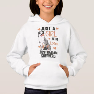 Gewoon een meisje dat van Australian Shepherd Dog 