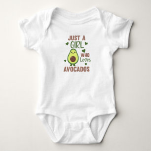 Gewoon een meisje dat van avocado houdt Zoete avoc Romper