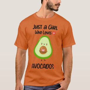 Gewoon een meisje dat van Avocados Cute Vegan Avoc T-shirt