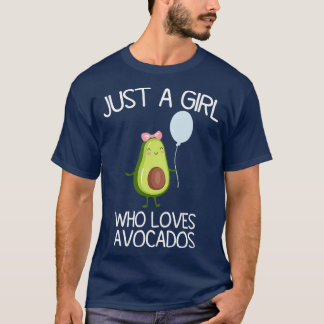 Gewoon een meisje dat van Avocados Funny Avocado h T-shirt