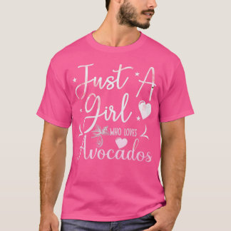 Gewoon een meisje dat van Avocados Funny Vegan hou T-shirt