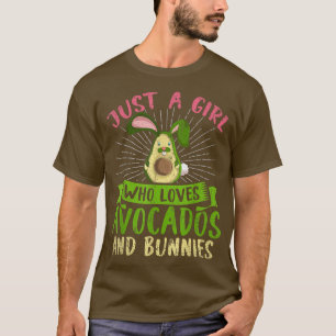 Gewoon een meisje dat van Avocados houdt en Bunnie T-shirt