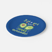 Gewoon een meisje dat van Avocados houdt Papieren Bordje (Gekanteld)