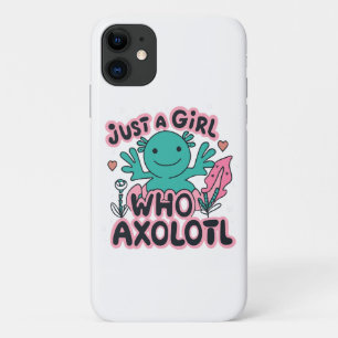 gewoon een meisje dat van Axolotl houdt iPhone 11 Hoesje