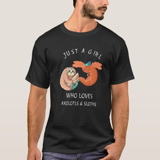 Gewoon een meisje dat van Axolotls houdt en van Sl T-shirt (Voorkant)