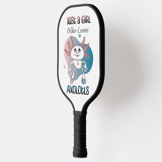 Gewoon een meisje dat van Axolotls houdt Pickleball Paddle (Links)