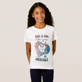 Gewoon een meisje dat van Axolotls houdt T-shirt (Voorkant volledig)