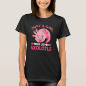 Gewoon een meisje dat van Axolotls Kinder Axolotl  T-shirt (Voorkant)