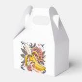 Gewoon een meisje dat van bananen houdt bedankdoosjes (Achterkant)