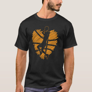 Gewoon een meisje dat van basketbal houdt voor vro t-shirt