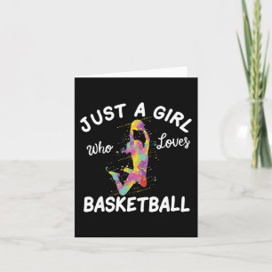 Gewoon een meisje dat van Basketball Girl houdt Kaart