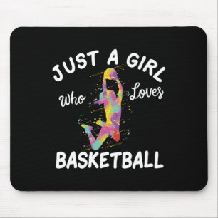 Gewoon een meisje dat van Basketball Girl houdt Muismat