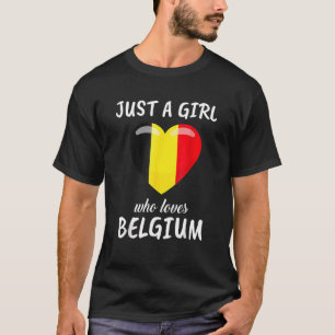 Gewoon een meisje dat van België houdt, Belgisch r T-shirt