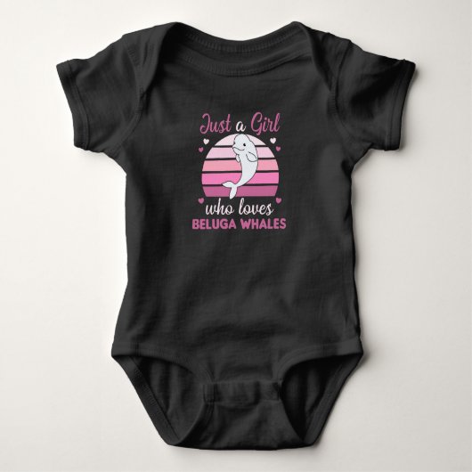 Gewoon een meisje dat van Beluga Whales Sweet Whal Romper (Voorkant)