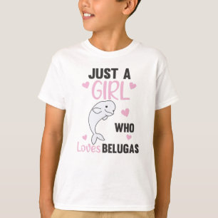 Gewoon een meisje dat van Beluga Whales Sweet Whal T-shirt