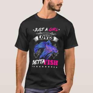 Gewoon een meisje dat van Betta vissen Aquarium vi T-shirt