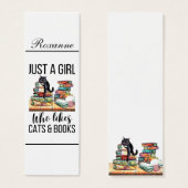 Gewoon een meisje dat van Bladwijzer houdt Mini Visitekaartjes (Voorkant /achterkant)