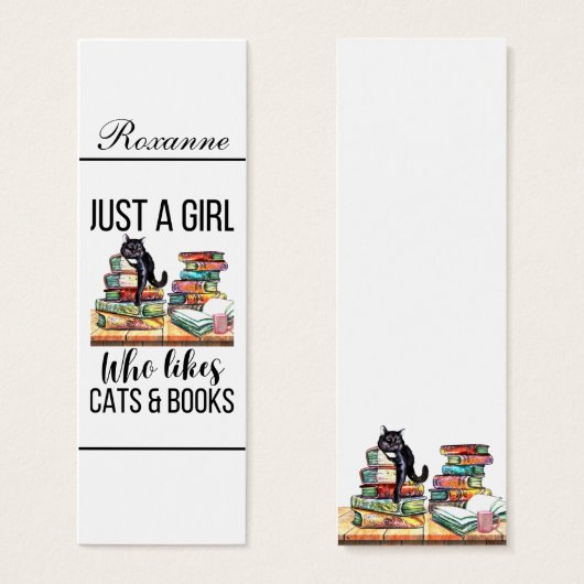 Gewoon een meisje dat van Bladwijzer houdt Mini Visitekaartjes (Voorkant /achterkant)