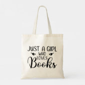 Gewoon een meisje dat van boeken Canvas tas houdt (Achterkant)
