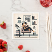 Gewoon een meisje dat van boeken en wijn houdt servet (Insitu)