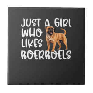 Gewoon Een Meisje Dat Van Boerboels Houdt Klassiek Tegeltje