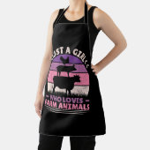 Gewoon een meisje dat van boerderijdieren houdt en schort (Insitu)