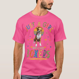 Gewoon een meisje dat van boksers houdt Funny Boxe T-shirt