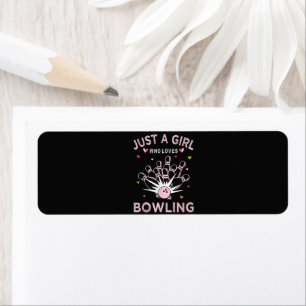Gewoon Een Meisje Dat Van Bowling Houdt Etiket