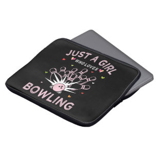 Gewoon Een Meisje Dat Van Bowling Houdt Laptop Sleeve