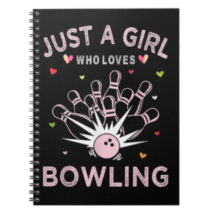 Gewoon Een Meisje Dat Van Bowling Houdt Notitieboek