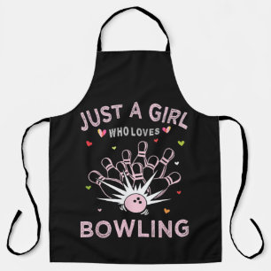 Gewoon Een Meisje Dat Van Bowling Houdt Schort