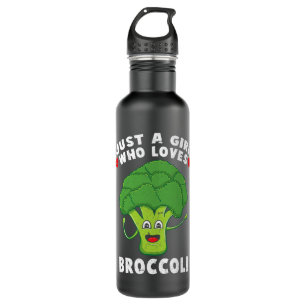 Gewoon een meisje dat van Broccoli  houdt Waterfles