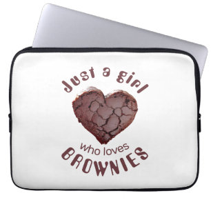 Gewoon een meisje dat van brownies houdt laptop sleeve