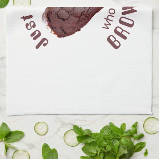 Gewoon een meisje dat van brownies houdt theedoek (Gevouwen)