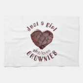 Gewoon een meisje dat van brownies houdt theedoek (Horizontaal)