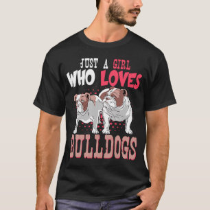 Gewoon een meisje dat van Bulldogs tweelingse Amer T-shirt