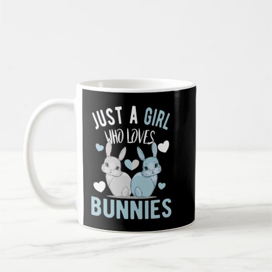 Gewoon een meisje dat van bunnies Bunny Mam Pullov Koffiemok (Links)