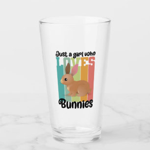 Gewoon een meisje dat van Bunnies Easter Bunny Cut Glas