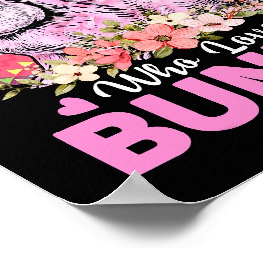 Gewoon een meisje dat van Bunnies houdt, paasdag c Poster (Hoek)