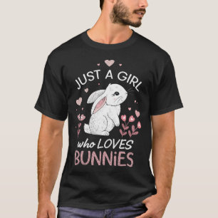 Gewoon een meisje dat van Bunnies Rabbit Bunny hou T-shirt