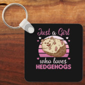Gewoon een meisje dat van Bunnies Sweet Rabbit hou Sleutelhanger (Voorkant)